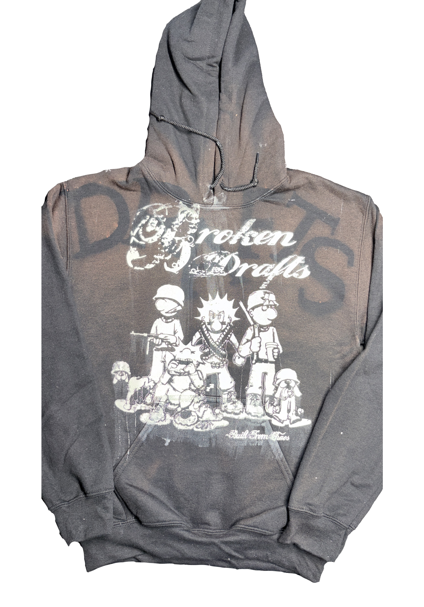 Bleached Erosion Graphic Hoodie