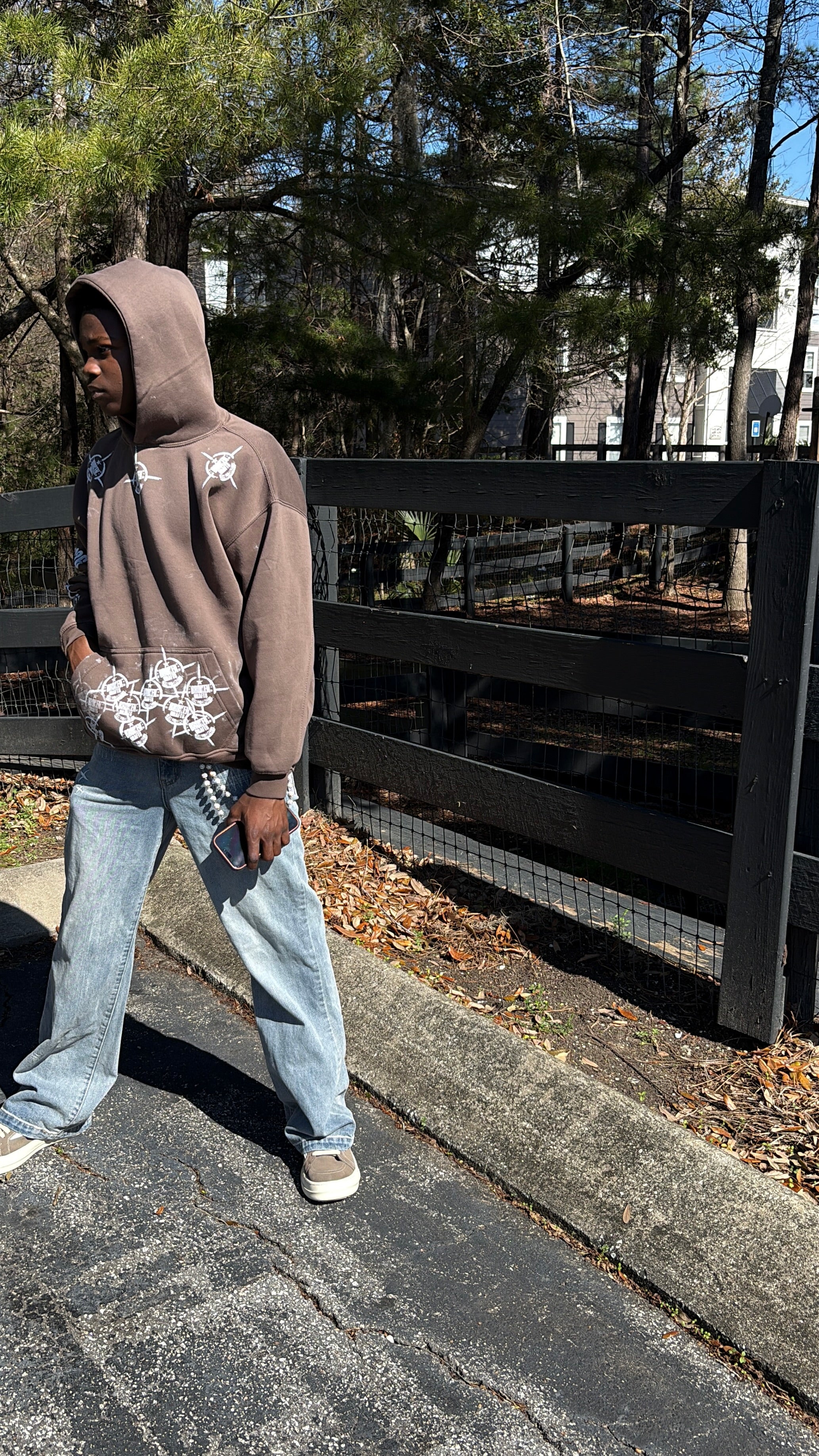 1OF1 Brown Oversized Hoodie