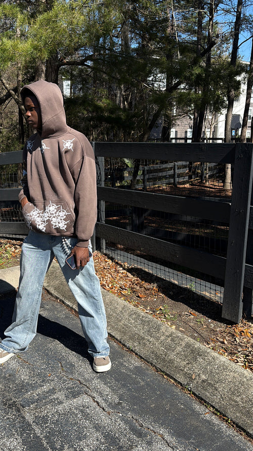 1OF1 Brown Oversized Hoodie